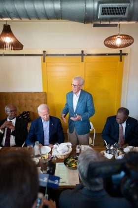 (Photo|John Gaulden) Joe Riley with Joe Biden Lunch